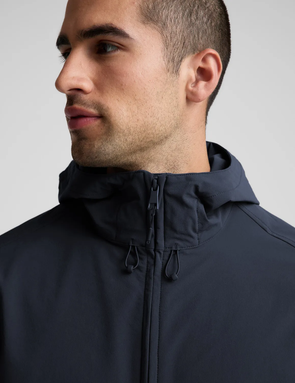 Beyond Yoga AirLite Hooded Full Zip Jacket jacka Nocturnal Navy tunn