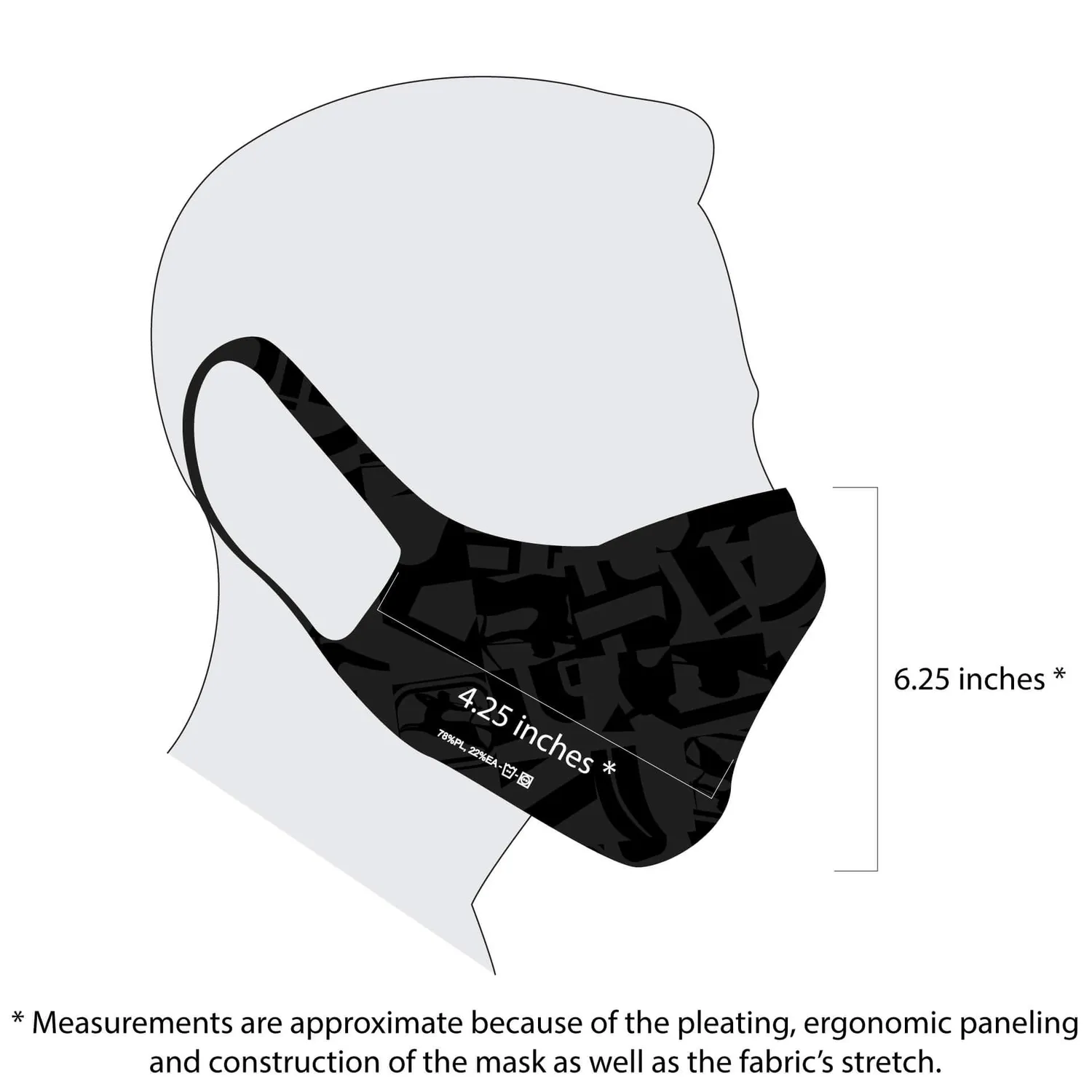 Giordana Brooklyn ansiktsmask svart tvättbar