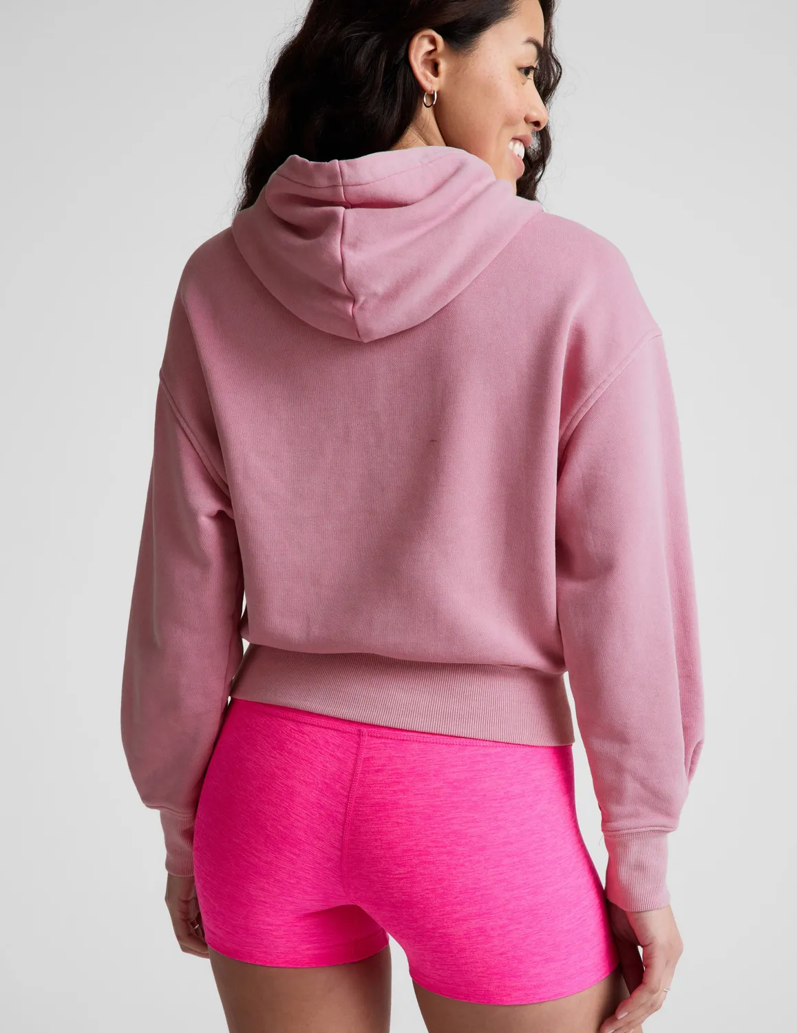 Beyond Yoga Fade Out hoodie Washed Rich Raspberry relaxed