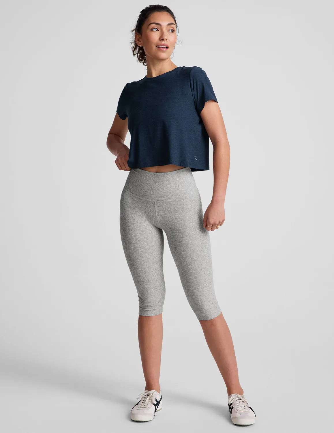 Beyond Yoga Featherweight Supreme Cropped Tee t-shirt Nocturnal Navy