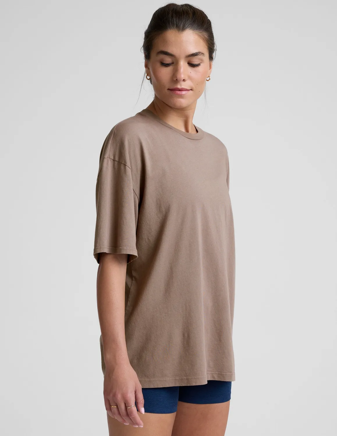 Beyond Yoga Oversized Cotton Tee t-shirt mauve oversize