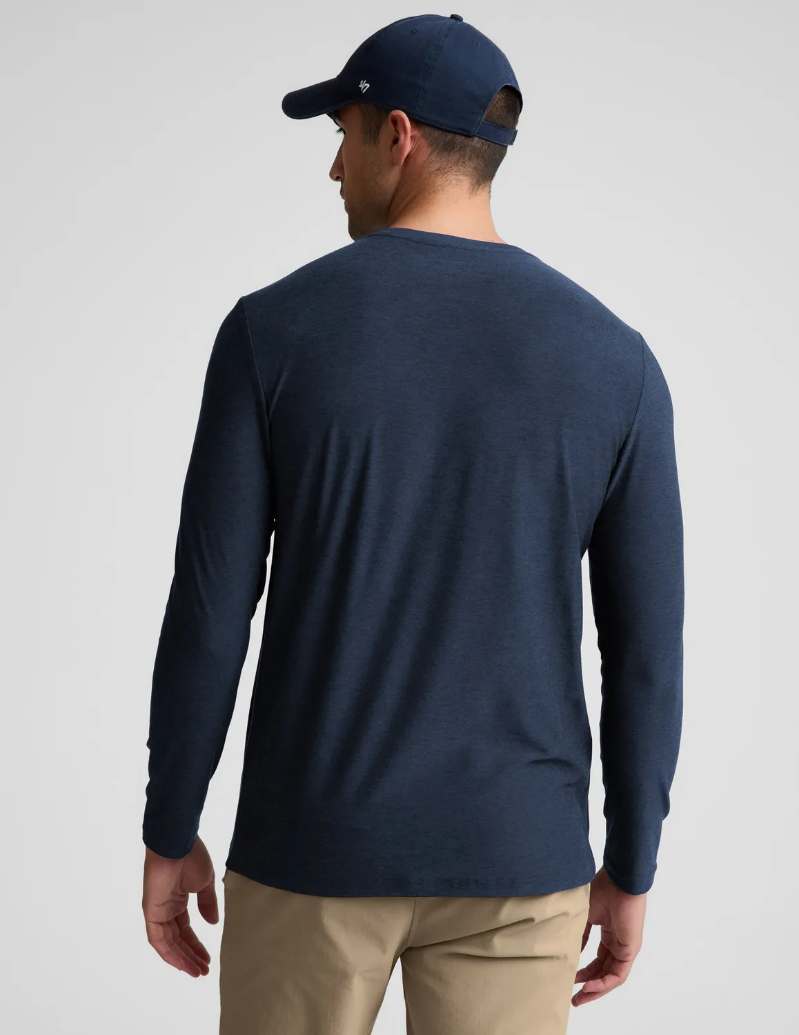 Beyond Yoga Always Beyond Men Long Sleeve Crew 2.0 herrtröja Nocturnal Navy