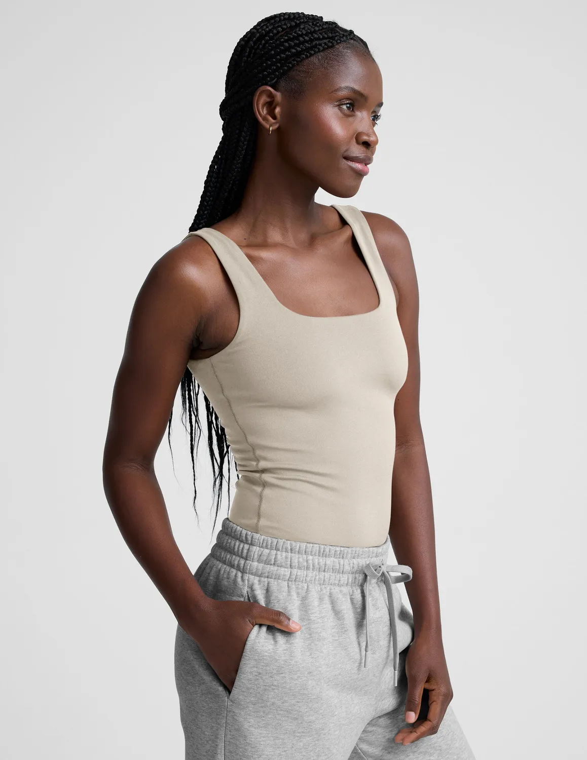 Beyond Yoga Base Tank Bodysuit body havrebeige tight
