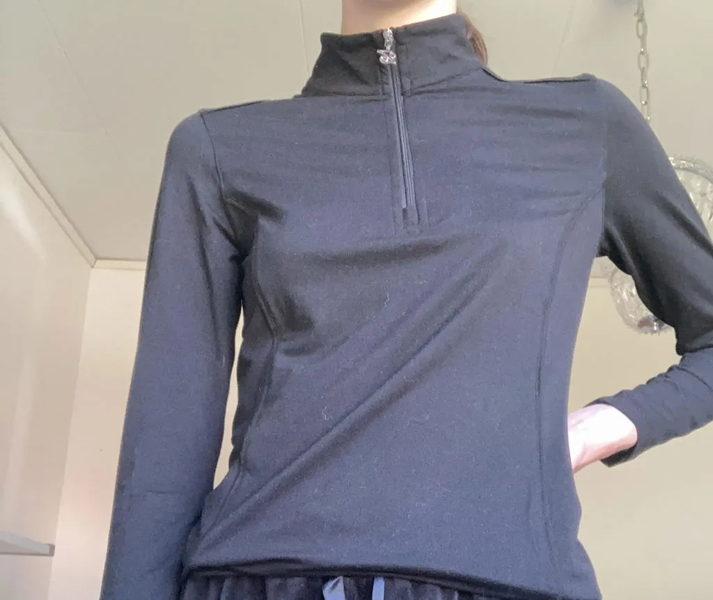 ZacZess Valencia Green Fog base layer ridtröja halvzip