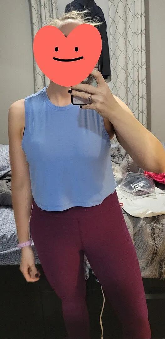 Beyond Yoga Featherweight Minimal Cropped Tank linne Silver Mist