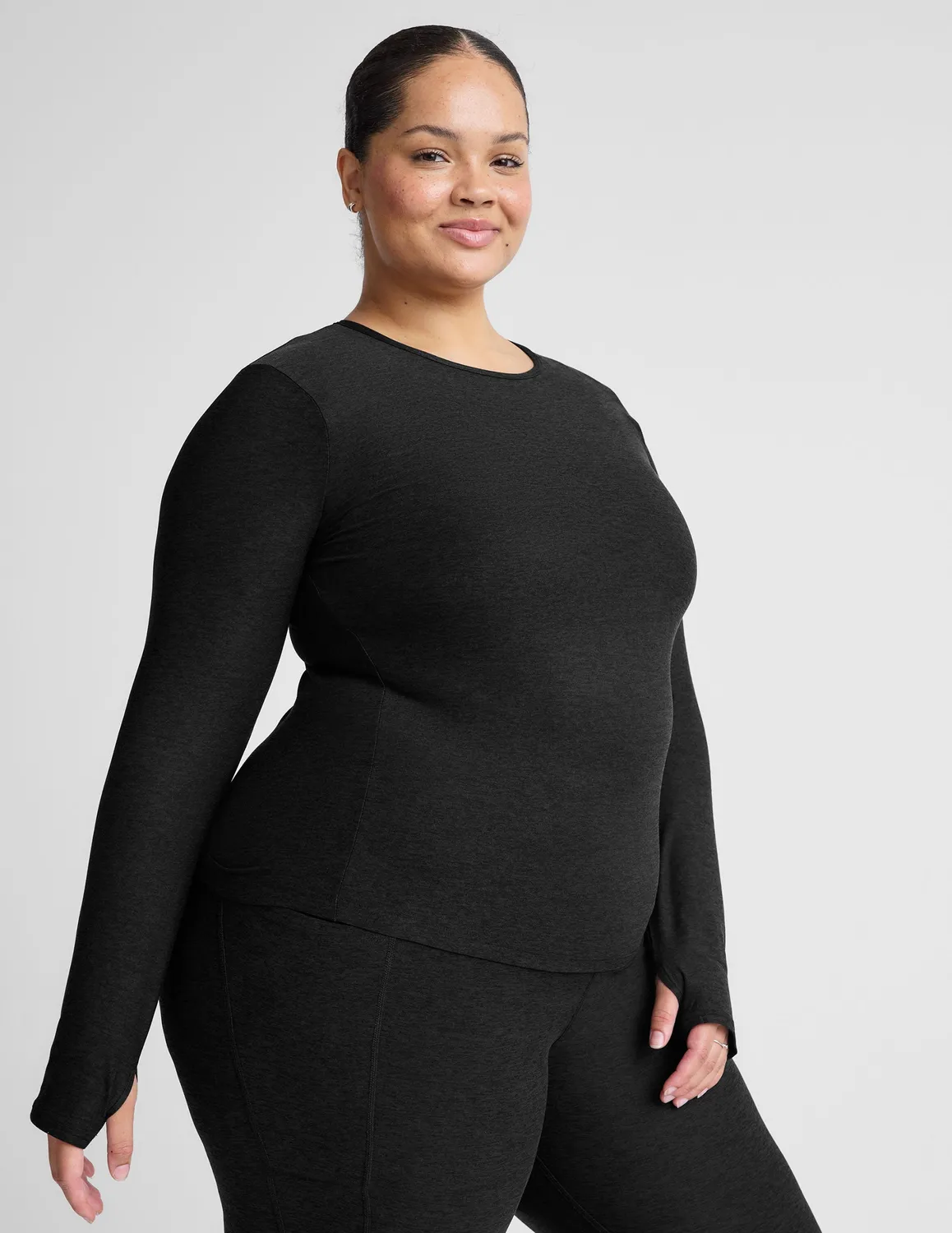 Beyond Yoga Featherweight Classic Crew Pullover tröja Darkest Night