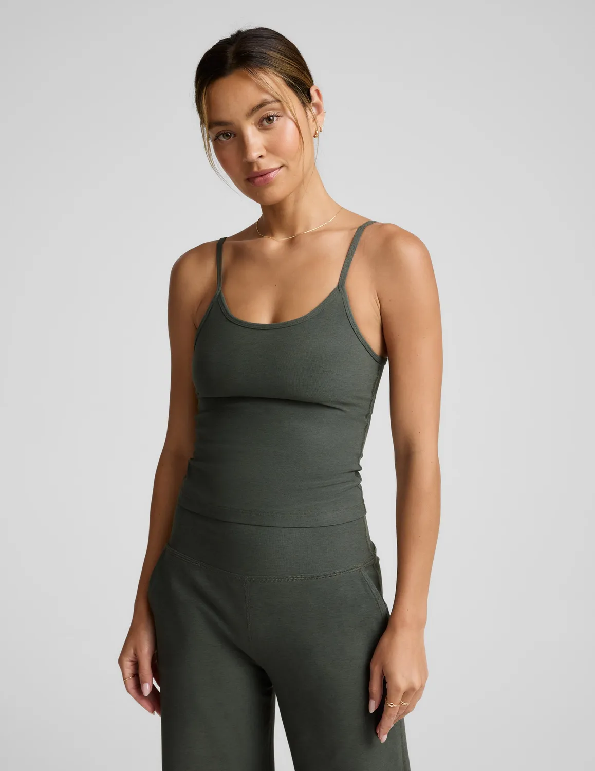 Beyond Yoga Spacedye Forever Tank linne Dusty Forest mjuk