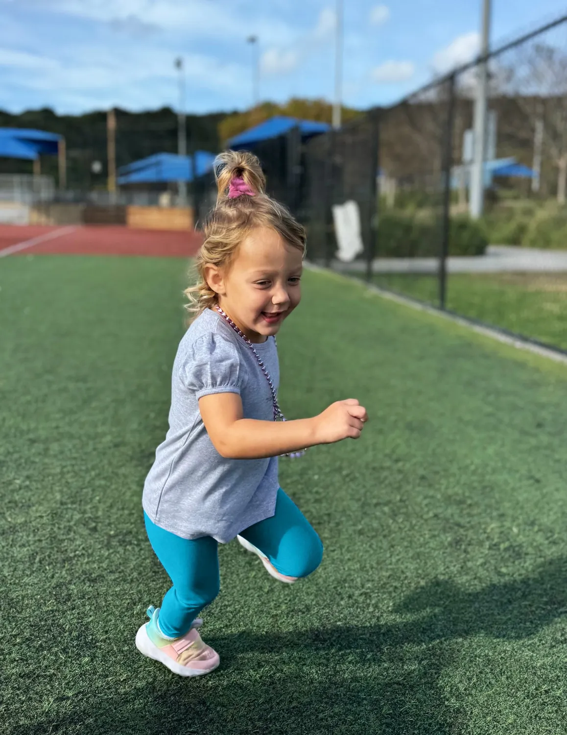 Beyond Yoga Spacedye Toddler Legging barntights blå mjuka