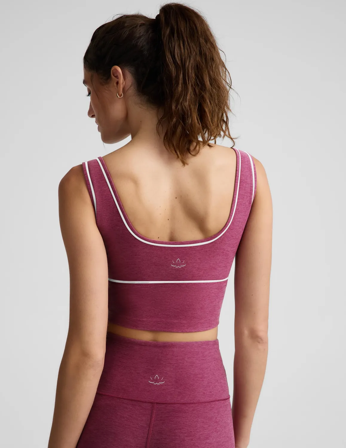 Beyond Yoga Spacedye Dynamic linne Pomegranate Heather croppad