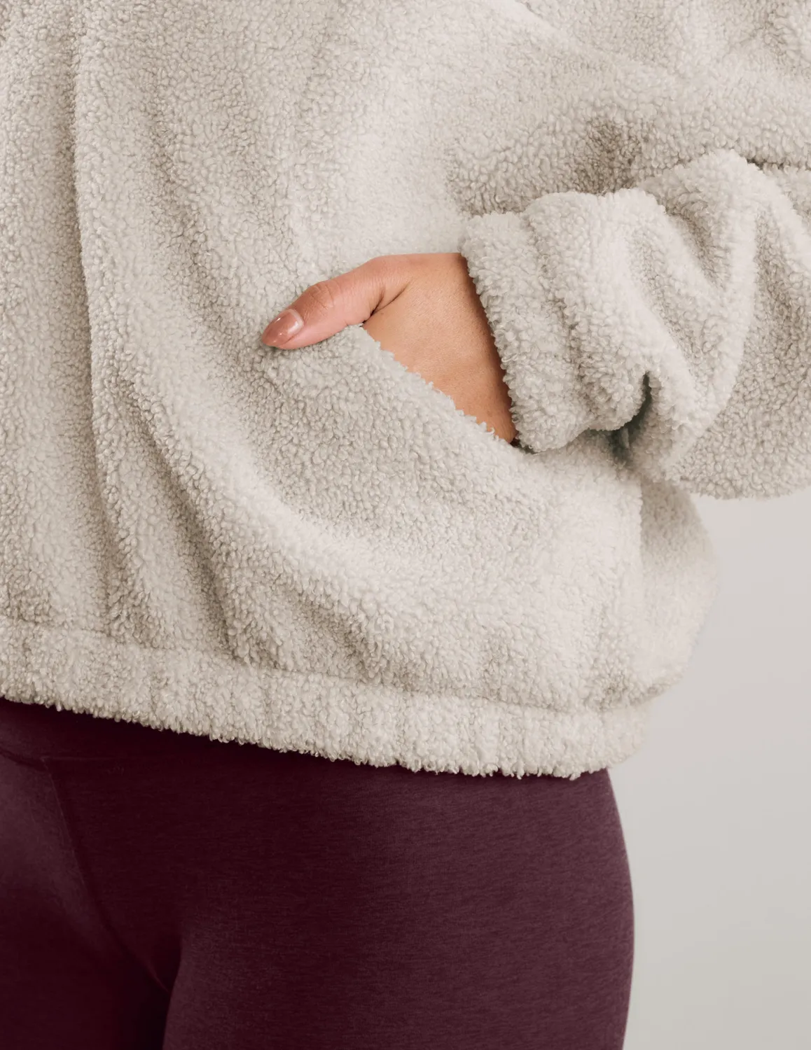 Beyond Yoga Unity 1/4 Zip Hoodie Riverbed boucle