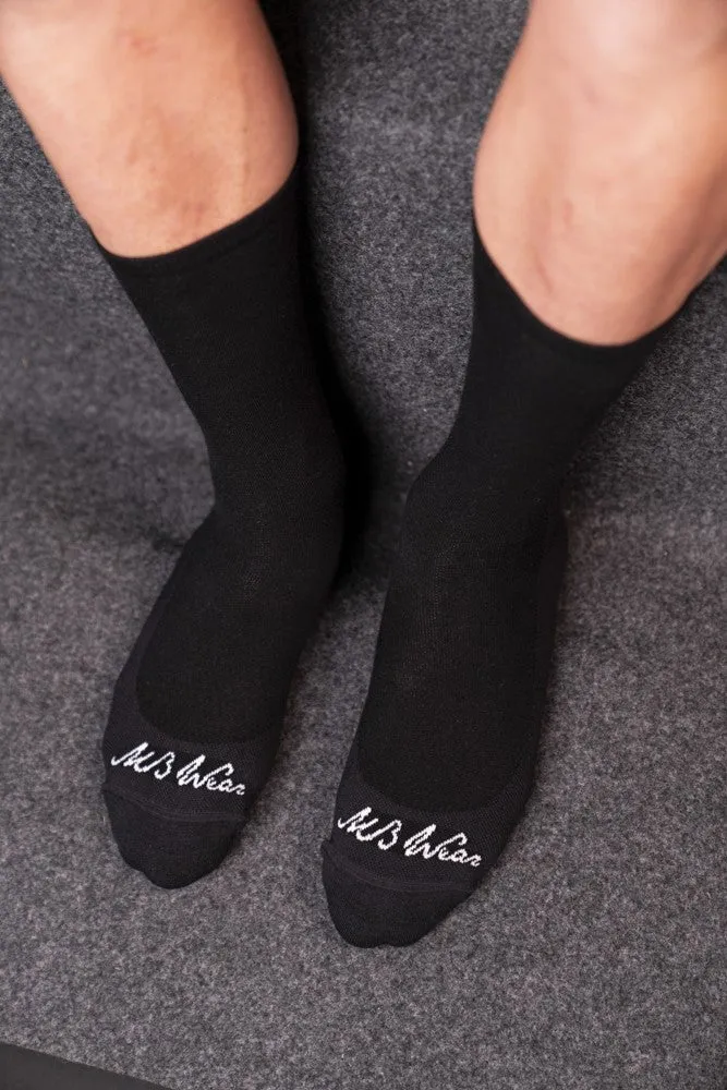 MB Wear Siberia Black vinterstrumpor merino – varm