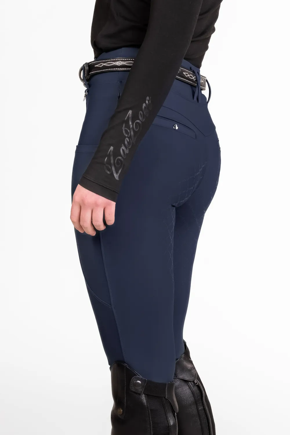 ZacZess London Navy Hybrid ridleggings junior marinblå