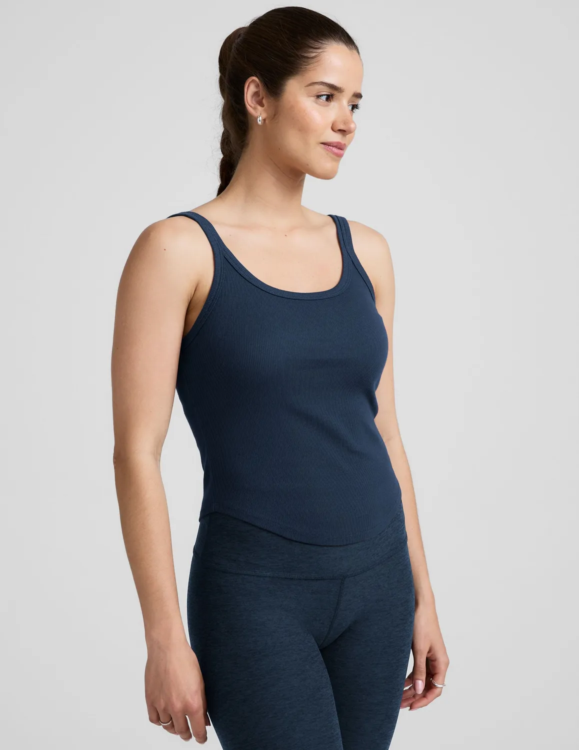 Beyond Yoga Rib Classic Tank linne nocturnal navy