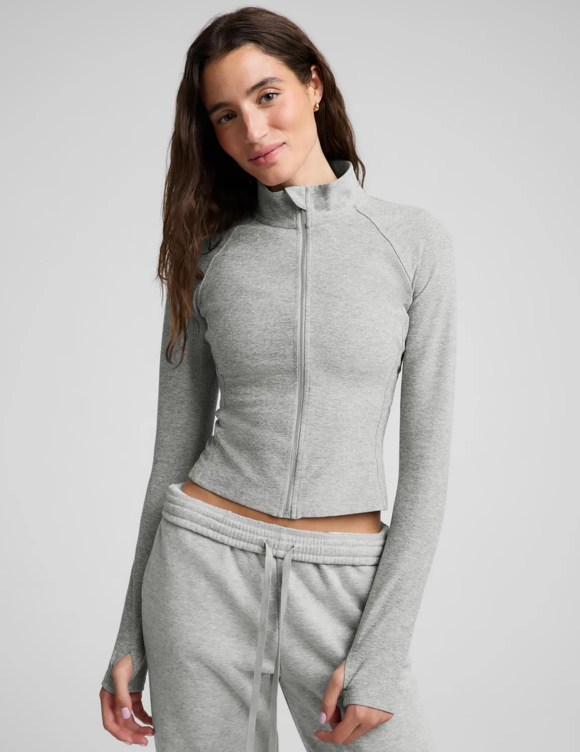 Beyond Yoga Spacedye High Definition jacka Silver Mist stretchig