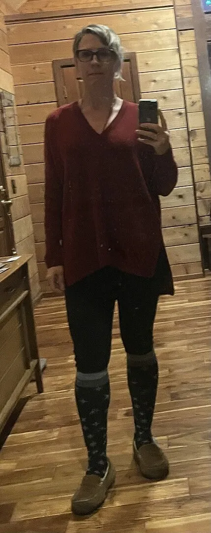 Beyond Yoga Wool-Cashmere V-Neck tröja Dark Chocolate