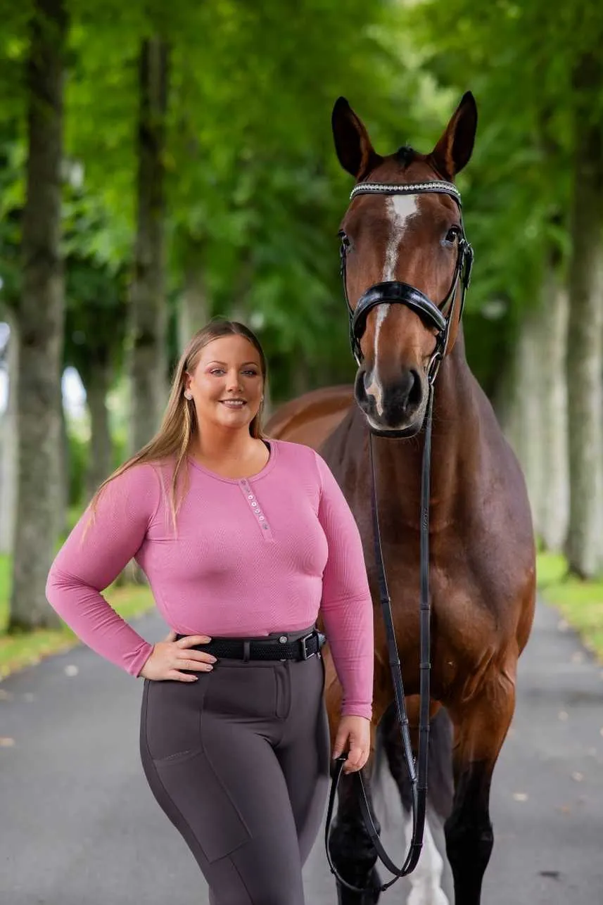 ZacZess Emma Ribbed ridtröja långärm bomull stretch