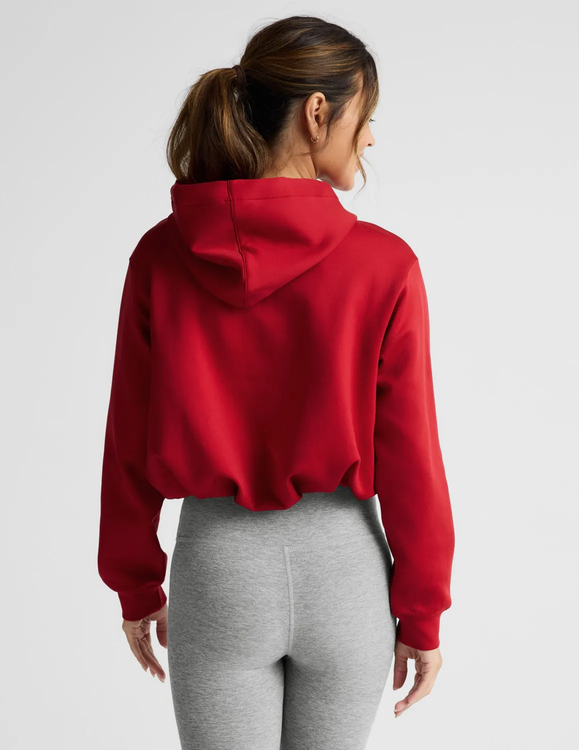 Beyond Yoga In The Flow Hoodie hoodtröja Holly Red mjuk