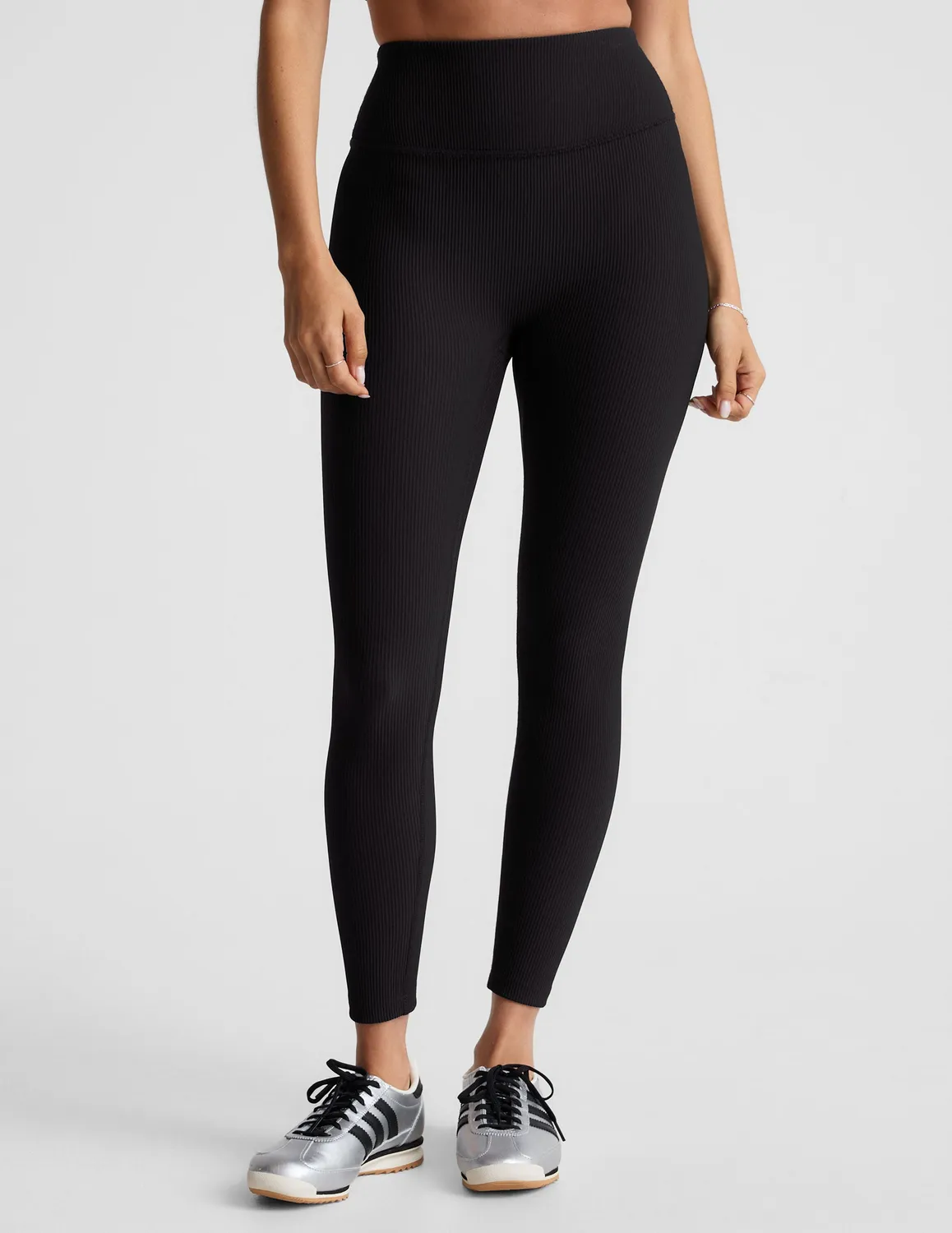 Beyond Yoga Impulse Ribbed Legging tights Black Onyx ribb