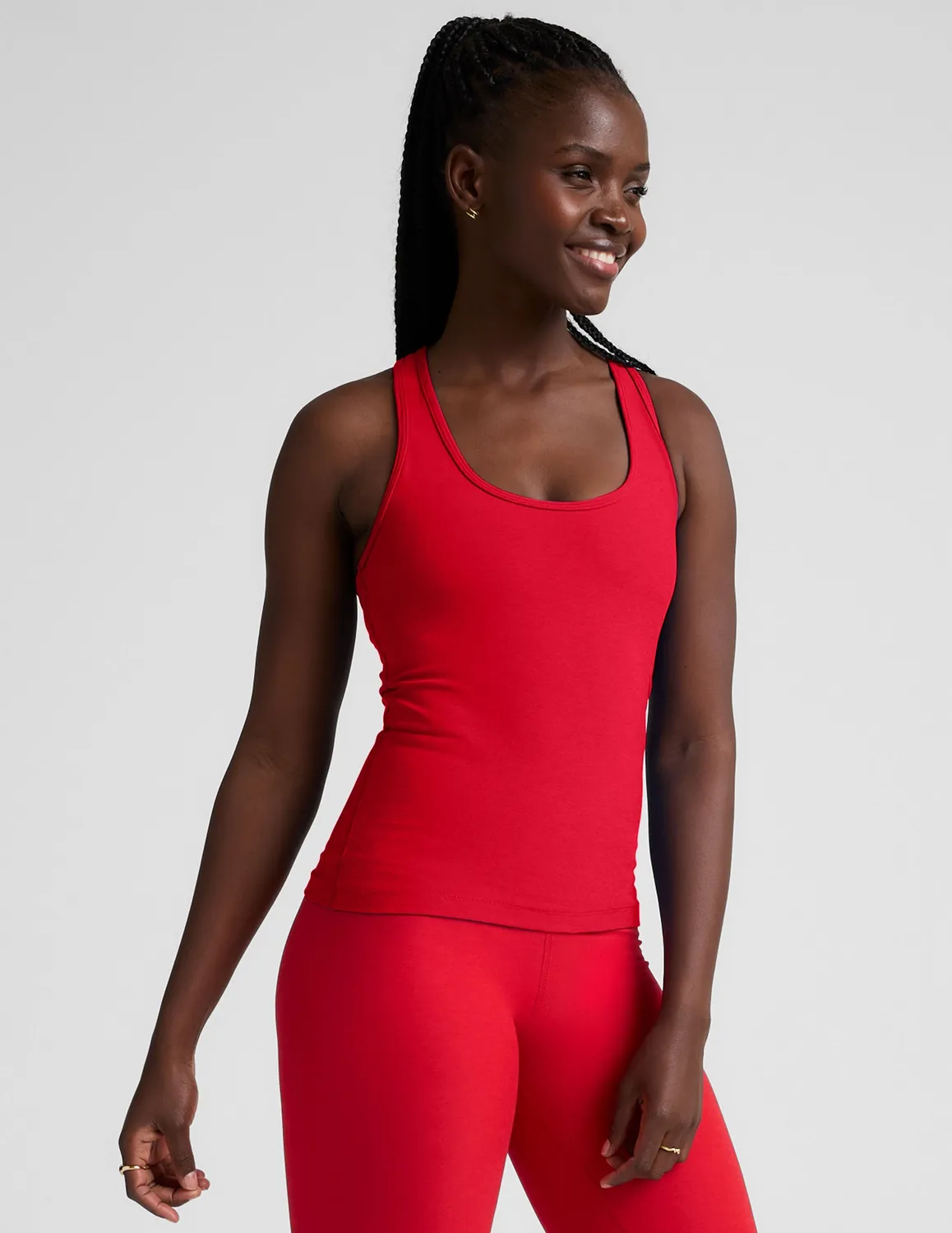 Beyond Yoga Spacedye Step Up Racerback träningslinne Candy Apple Red