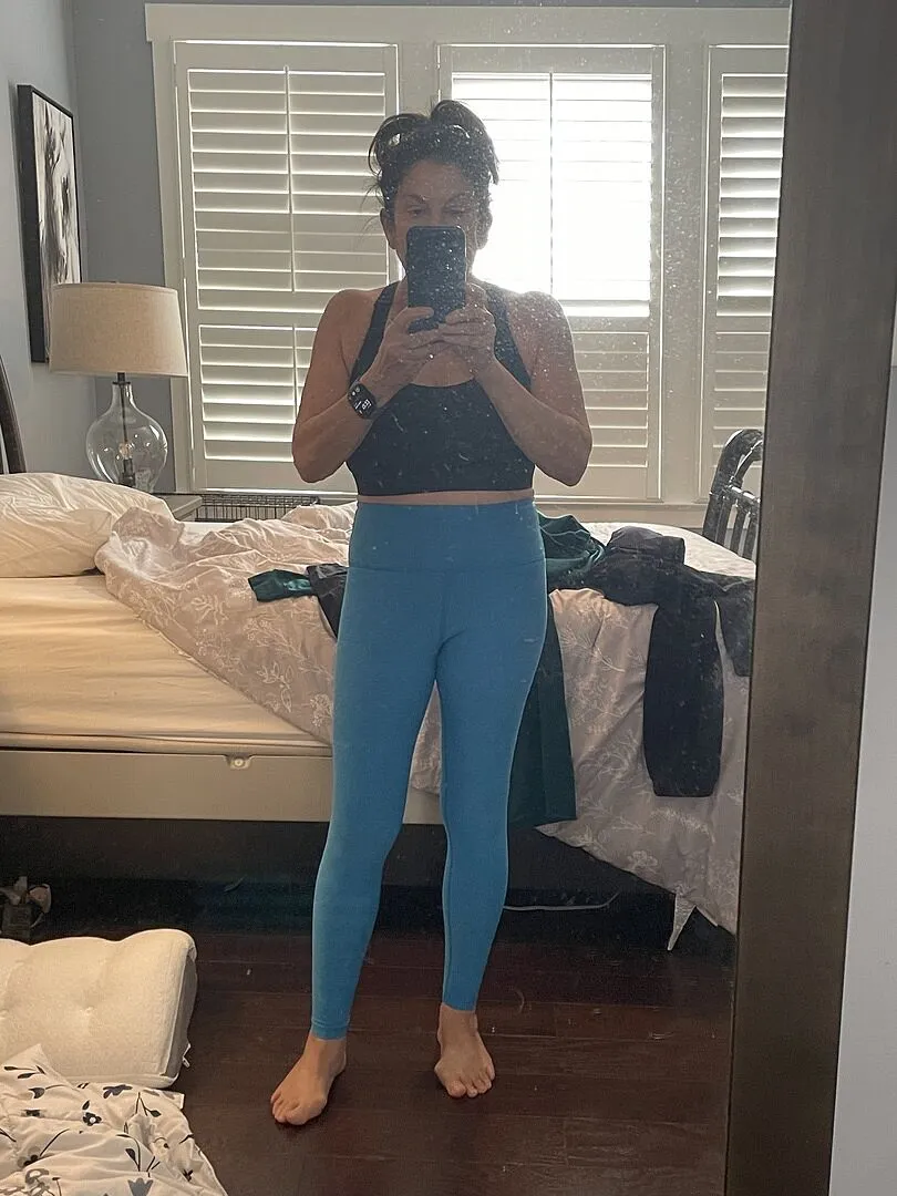 Beyond Yoga Spacedye Mid-Rise Legging tights Malibu Lagoon Heather