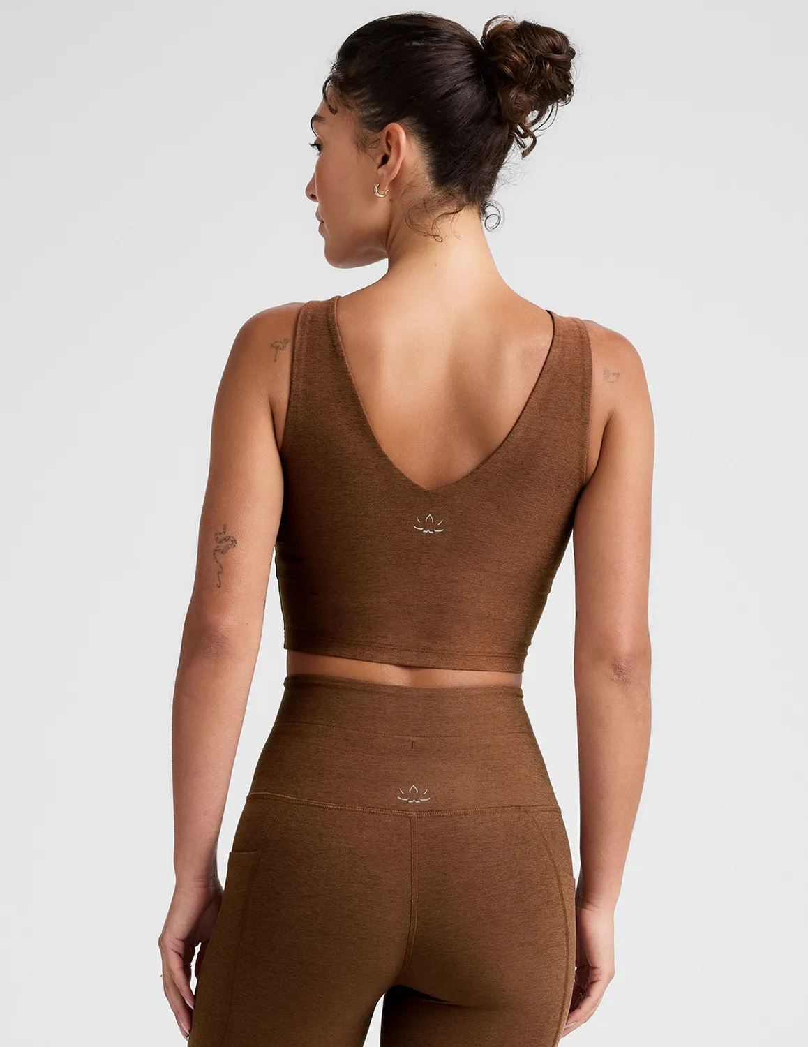 Beyond Yoga Spacedye Good Day Cropped Tank träningslinne Bold Mocha