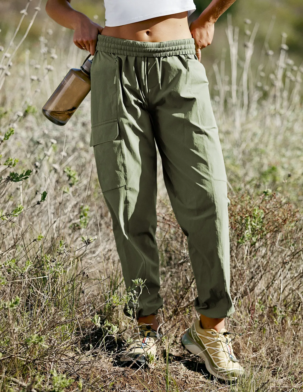Beyond Yoga Peak Pant byxor olive branch vandring