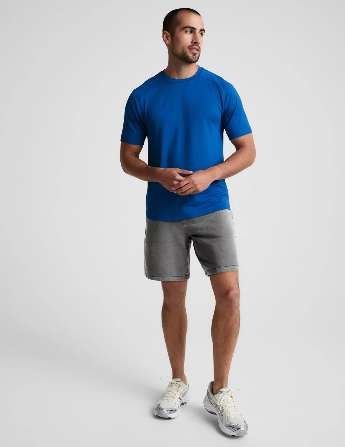 Beyond Yoga Beach Washed Terry herrshorts Black Ash bomull
