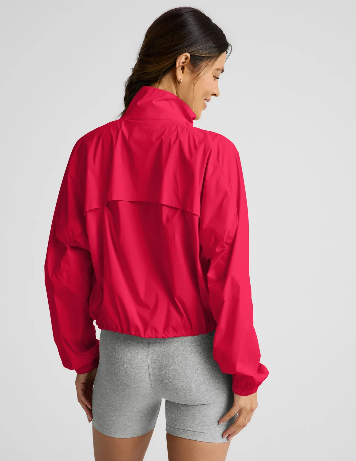 Beyond Yoga Places To Go Half Zip jacka röd UPF 50+