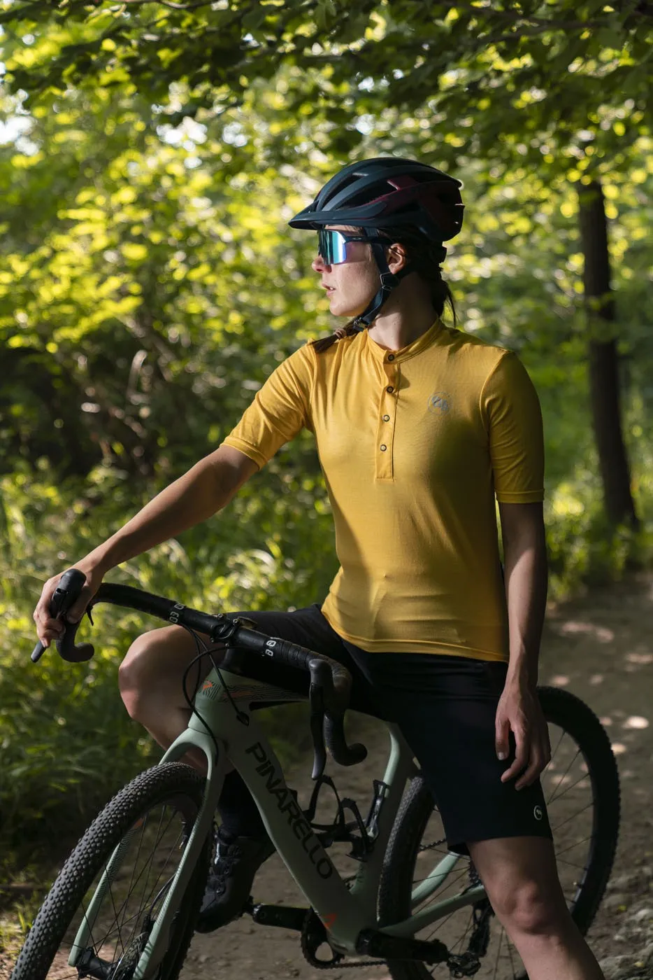 MB Wear Gravel Allday cykeltröja gul knappar