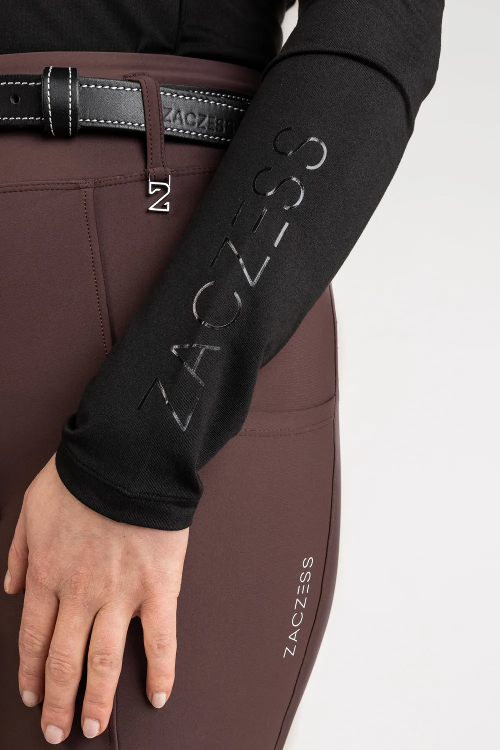 ZacZess Valencia Black base layer ridtröja svart halvzip