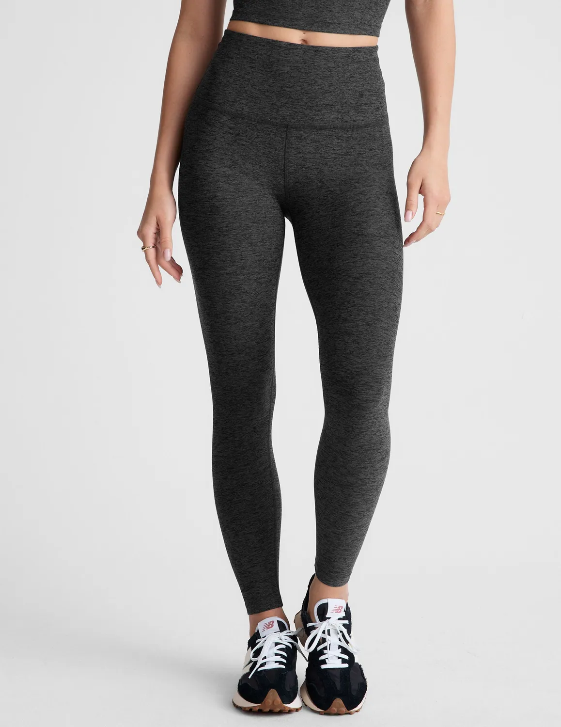 Beyond Yoga Spacedye Caught In The Midi High Waisted leggings black charcoal