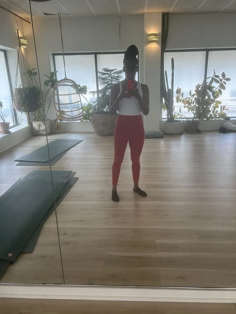 Beyond Yoga Spacedye Ready Midi Legging Silver Mist ljusgrå
