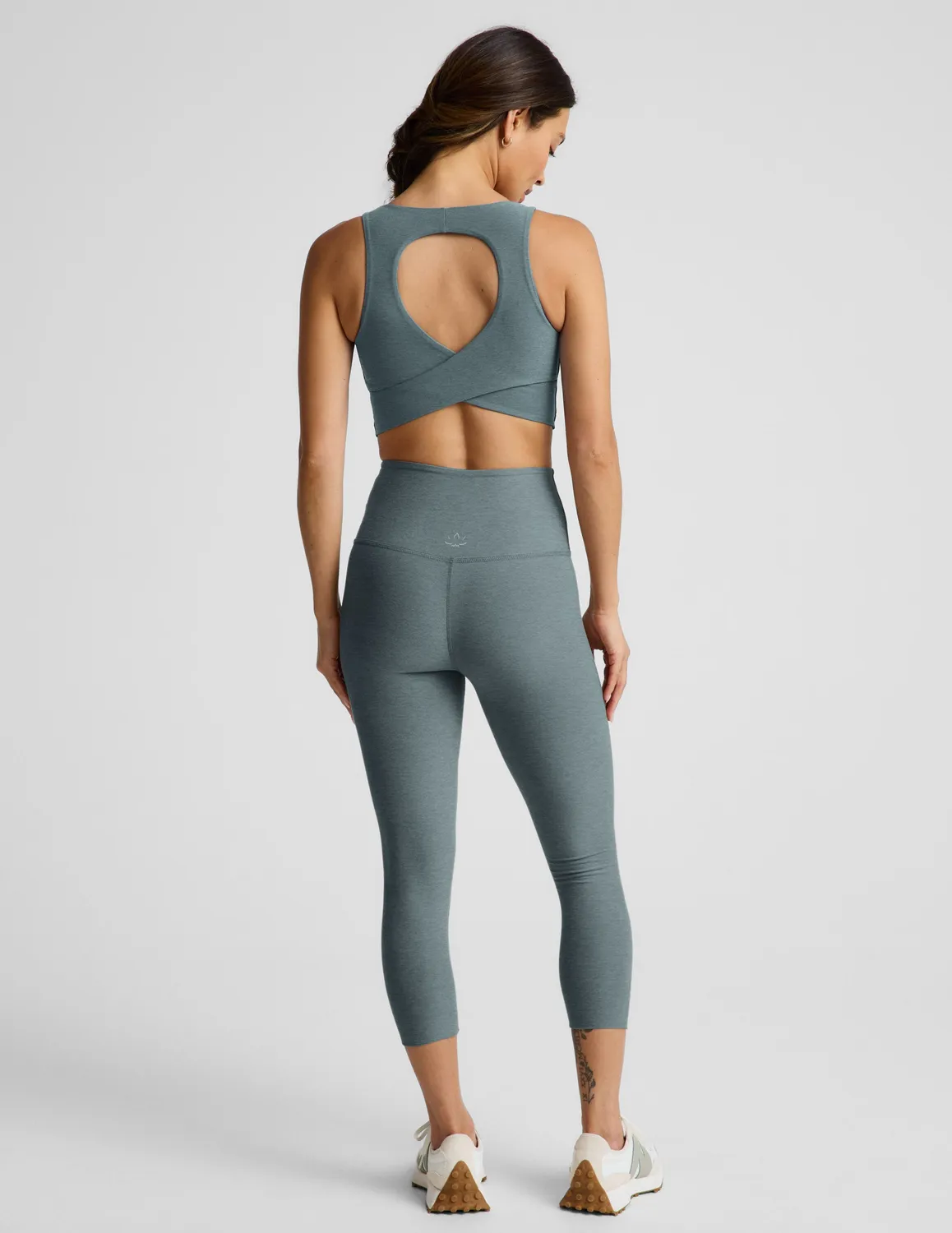 Beyond Yoga Spacedye Walk And Talk caprileggings Storm Heather hög midja