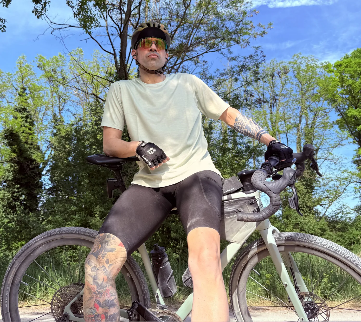 Giordana Beyond Gravel Wool Tee cykeltröja Moonrock ull