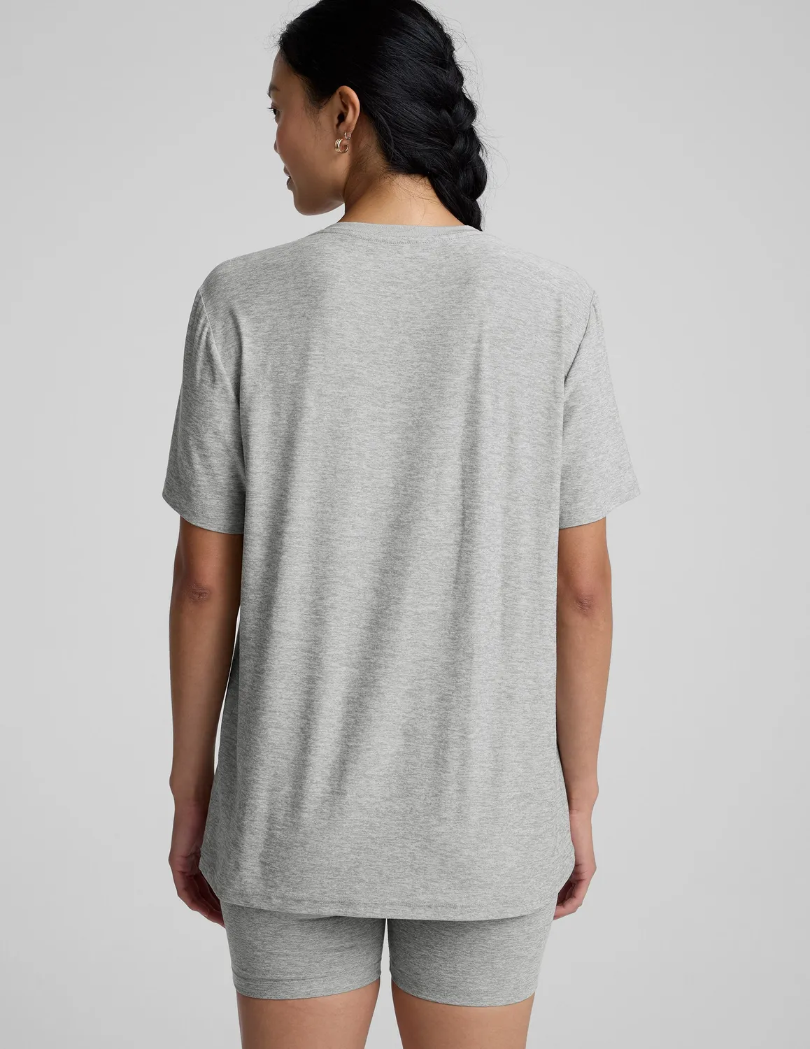 Beyond Yoga Always Beyond Crew Tee 2.0 t-shirt Silver Mist lätt