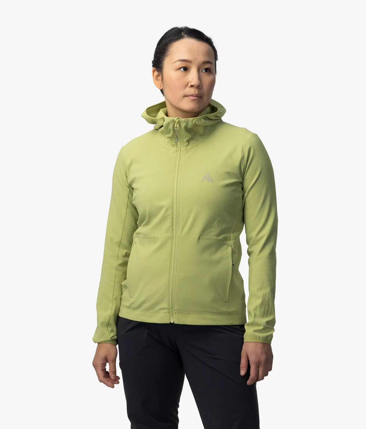 7MESH Spruce hoody dam svart luvtröja
