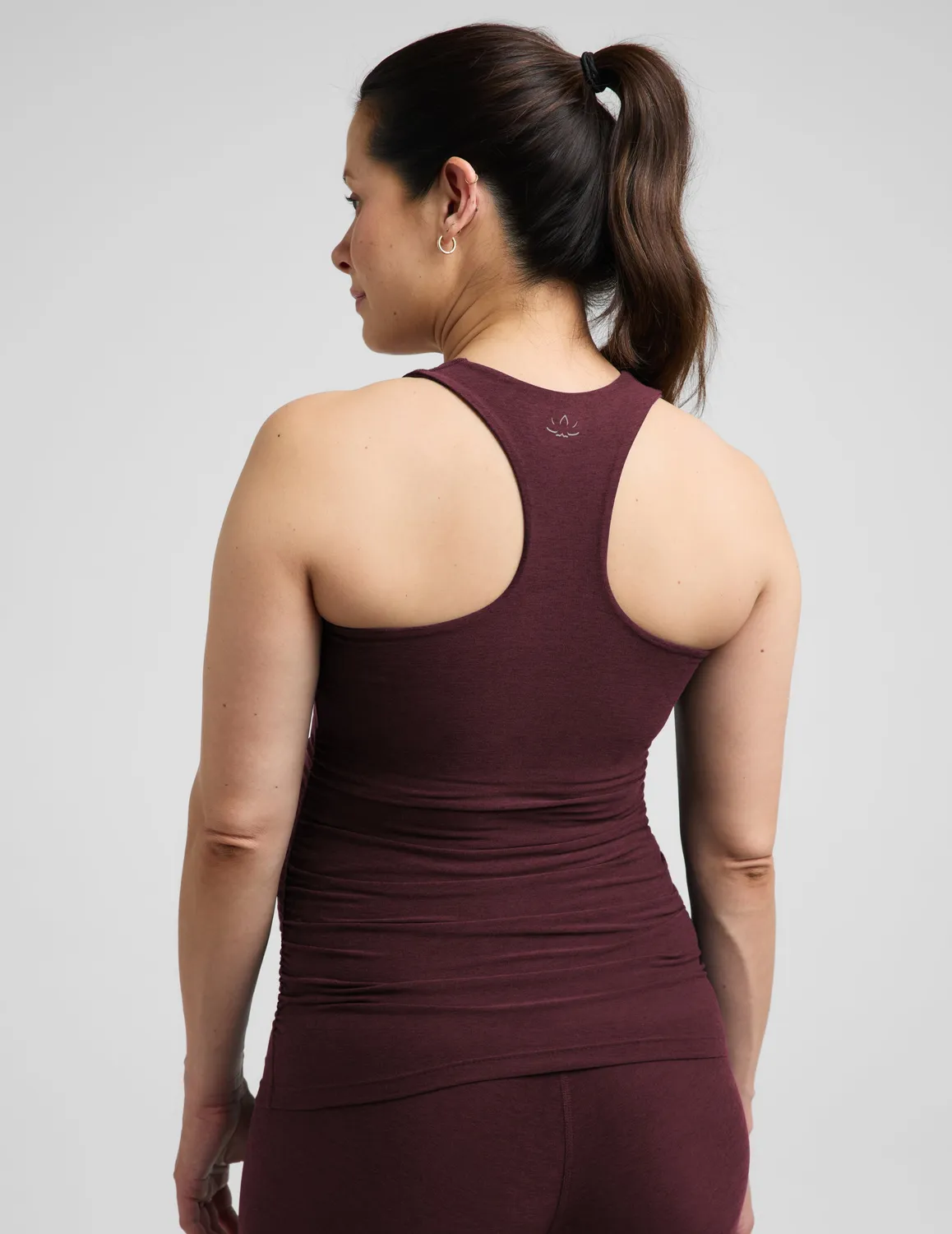 Beyond Yoga Spacedye Bases Covered Maternity Tank linne Cabernet Heather gravid