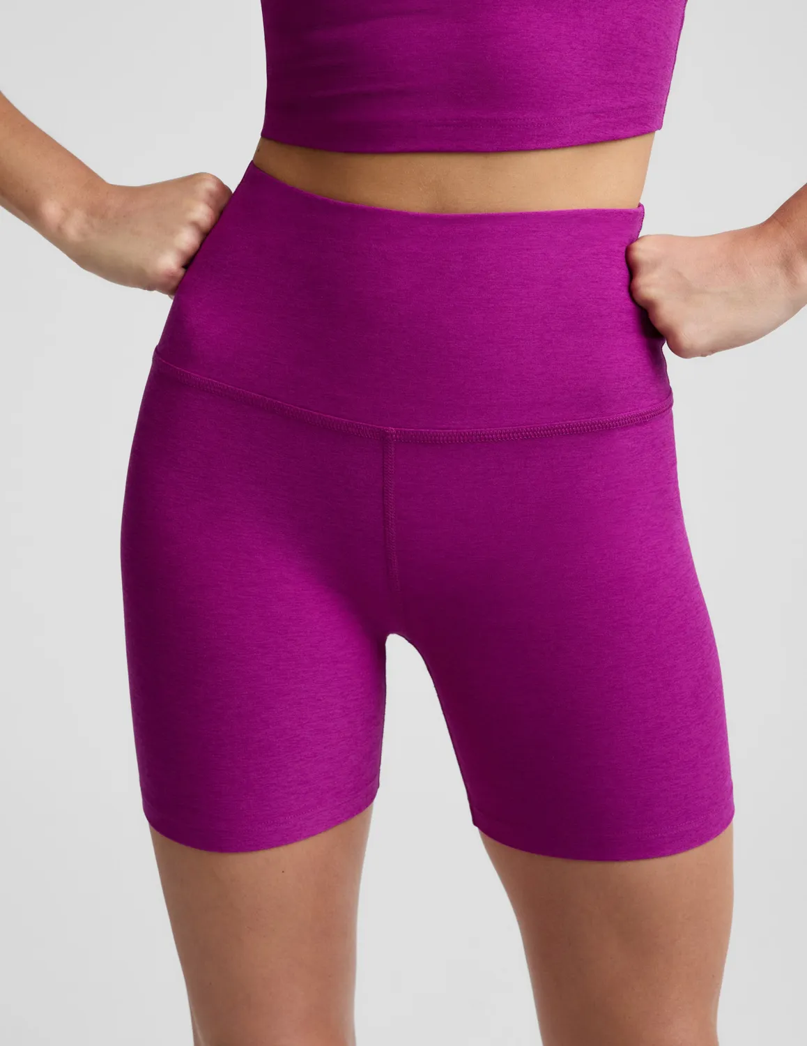 Beyond Yoga Spacedye Keep Pace 5" cykelshorts Berry Bliss Heather