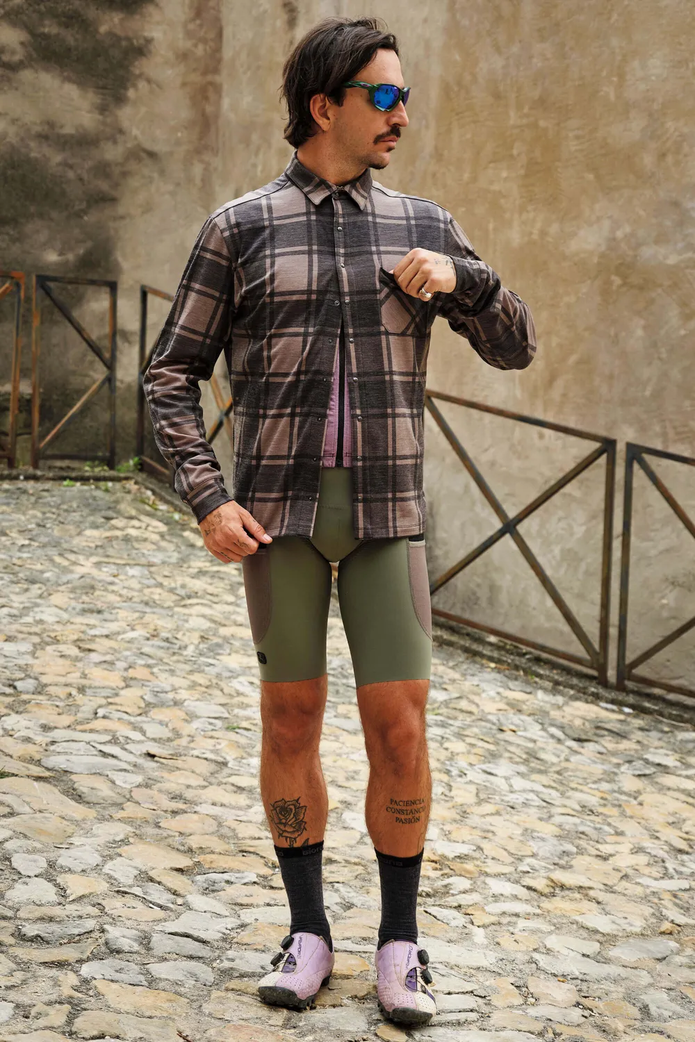 Giordana Beyond Gravel skjorta oliv merino långärm