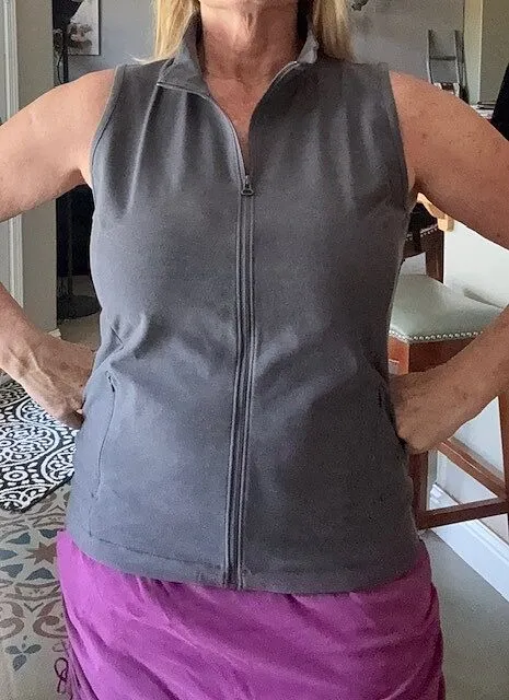 Beyond Yoga Venice Zip-Front Vest träningsväst bold mocha heather