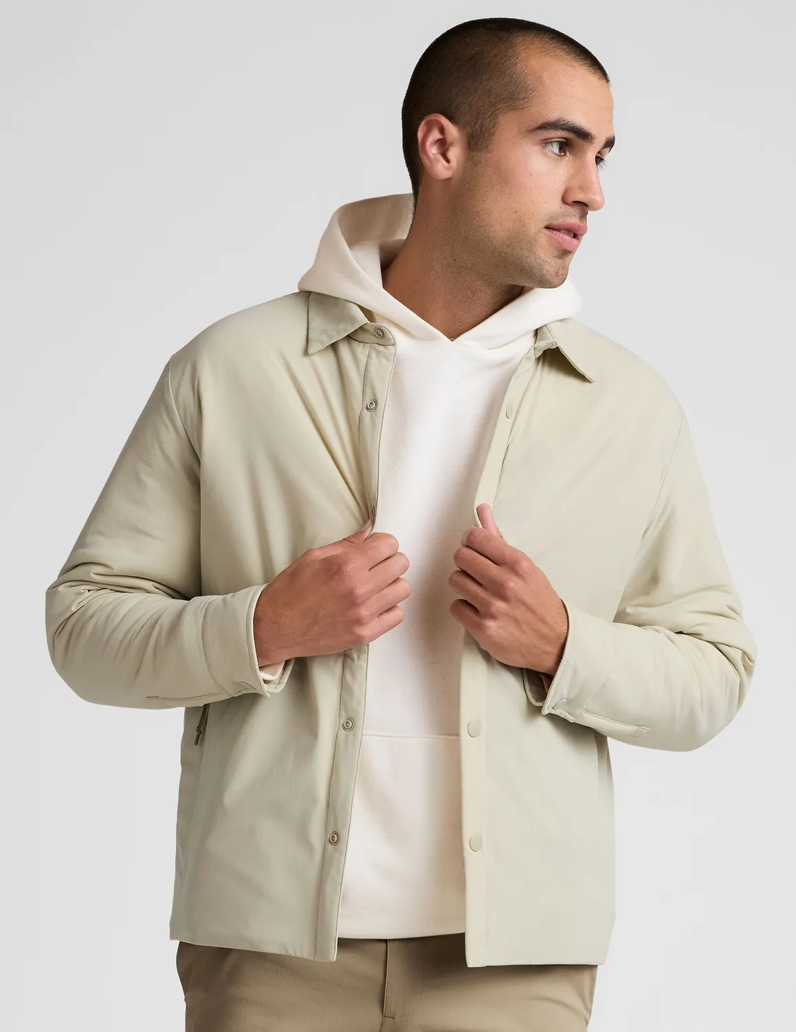 Beyond Yoga In Flight Insulated skjortjacka Sand vadderad