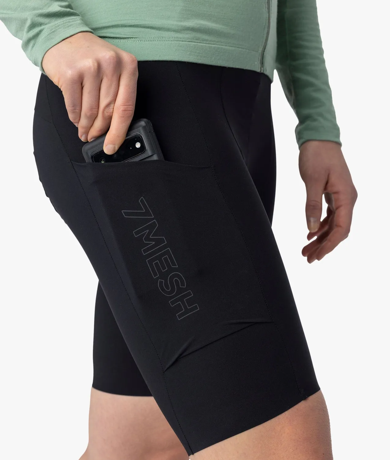 7MESH RK2 Cargo Bib Short bibshorts dam Svart