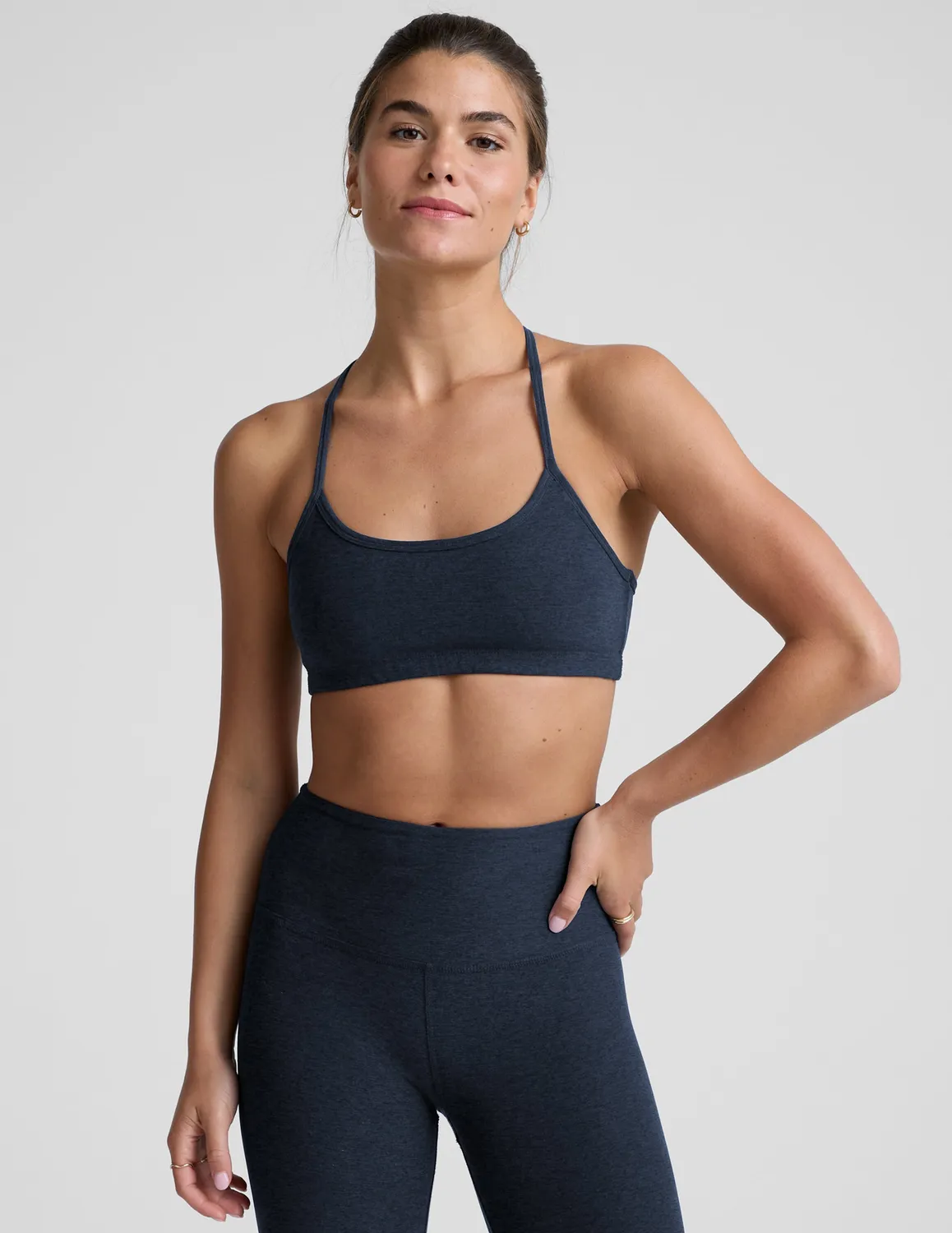 Beyond Yoga Spacedye Slim Racerback sport-bh Nocturnal Navy lätt stöd