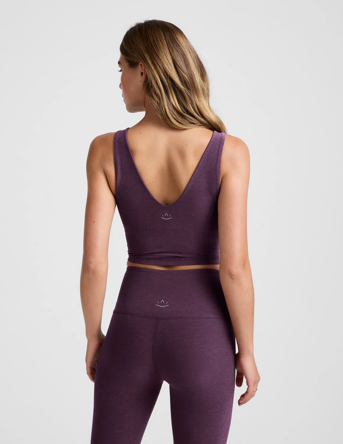 Beyond Yoga Spacedye Good Day Cropped Tank träningslinne Brilliant Blackberry