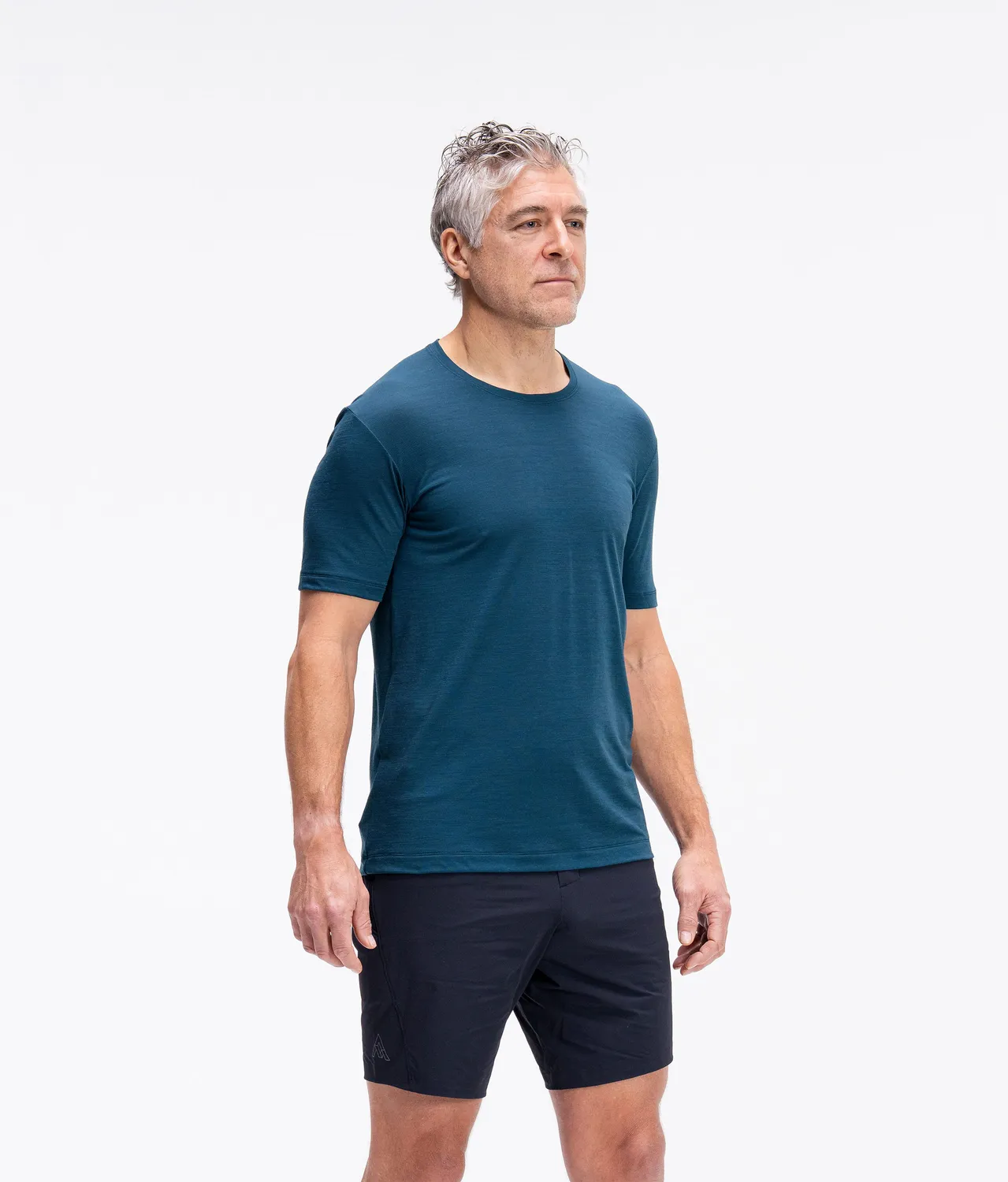 7MESH Desperado Merino t-shirt herr Deep Sea ledig