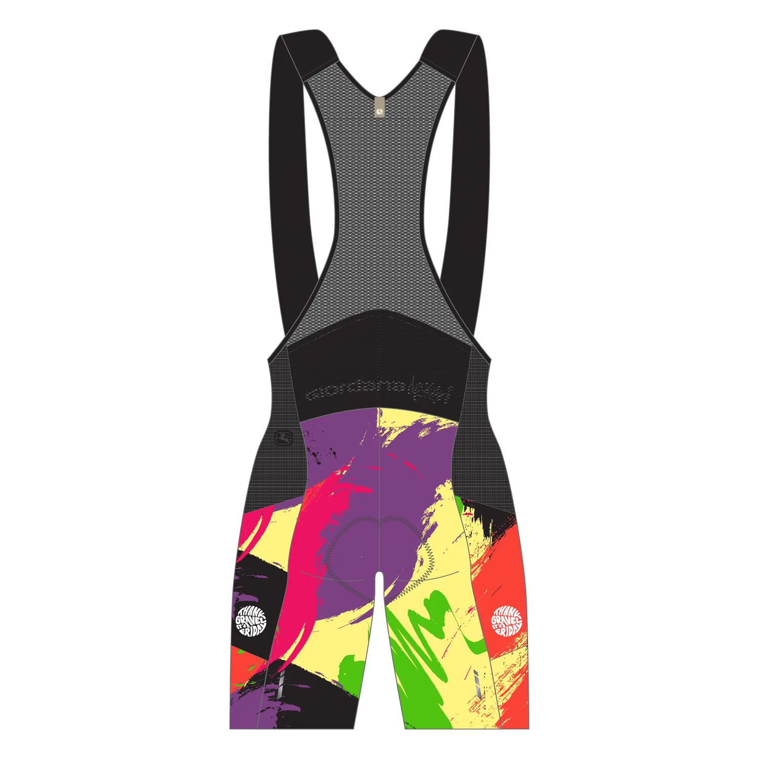 Giordana Beyond Gravel TGIF bibshorts grey scribble cargo