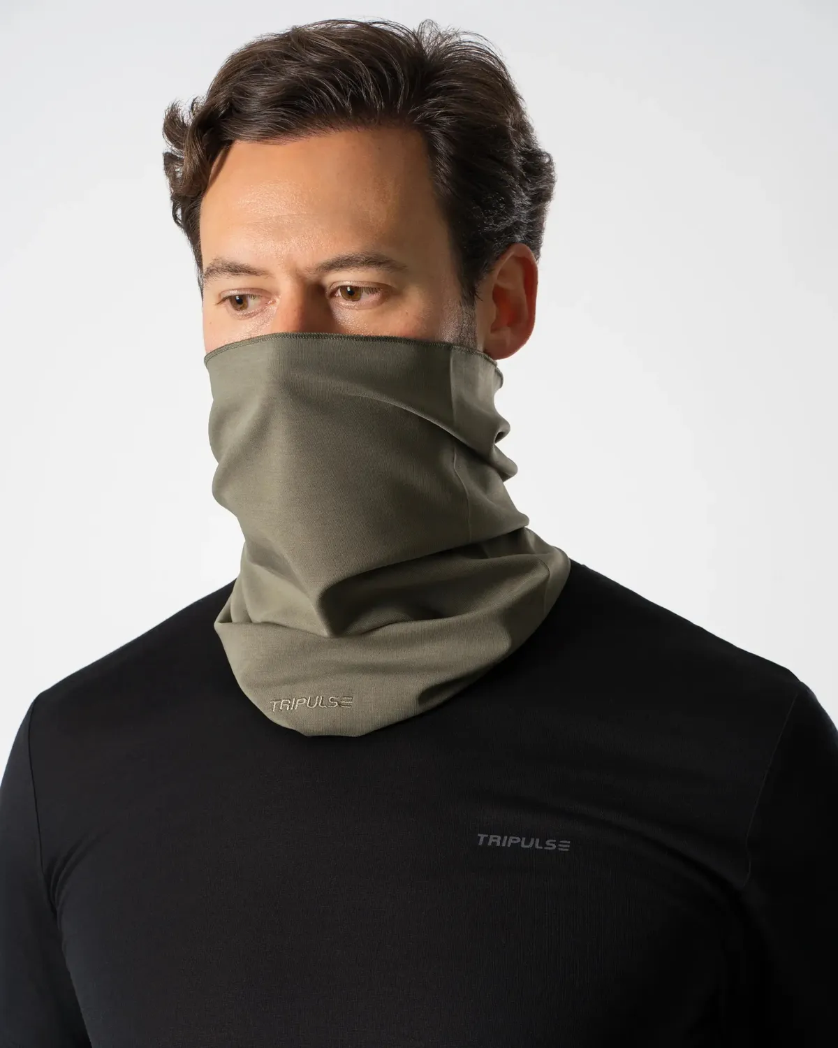 Tripulse Tencel halsvärmare buff midnight black sval