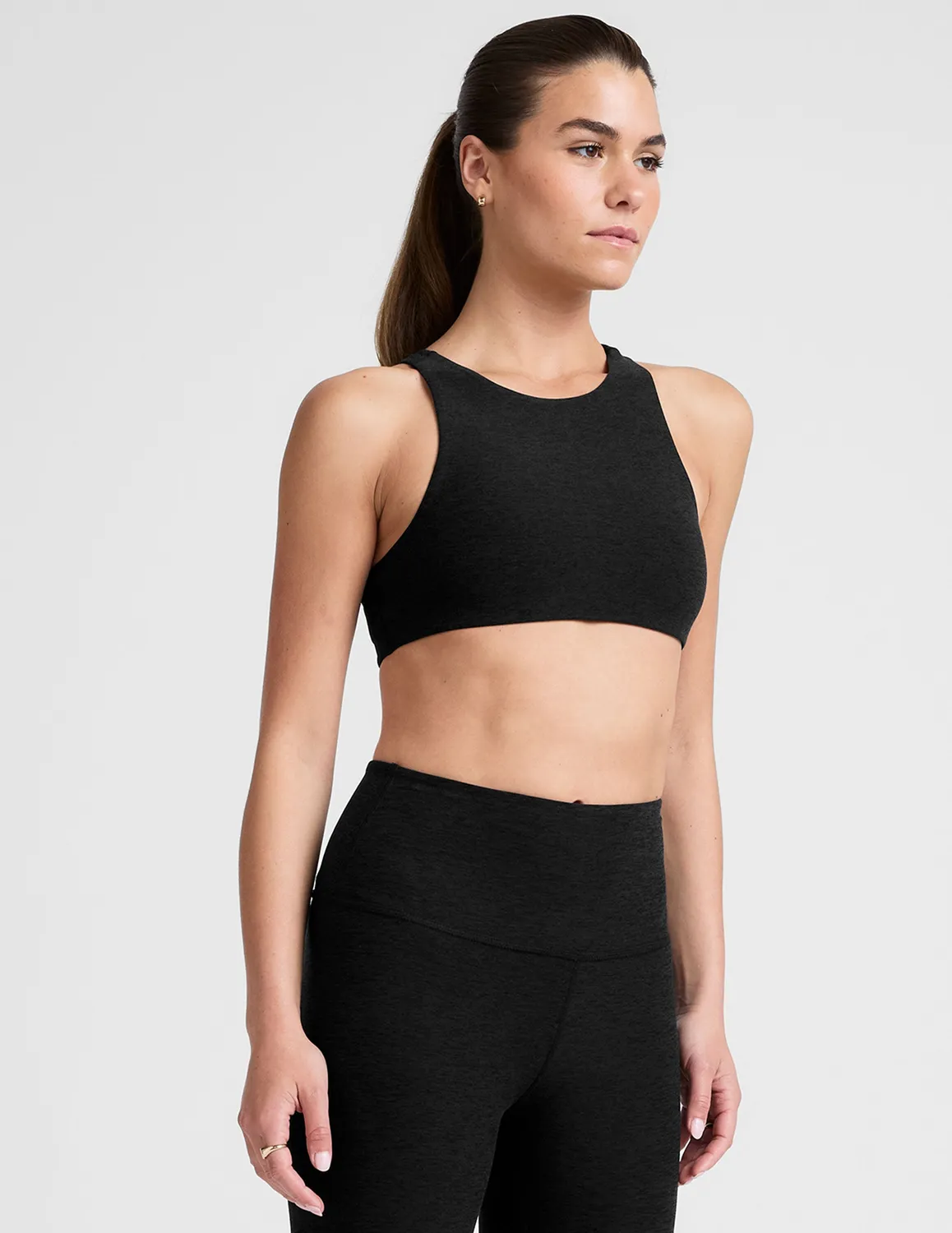 Beyond Yoga Spacedye Refocus Bra sportbh Darkest Night svart