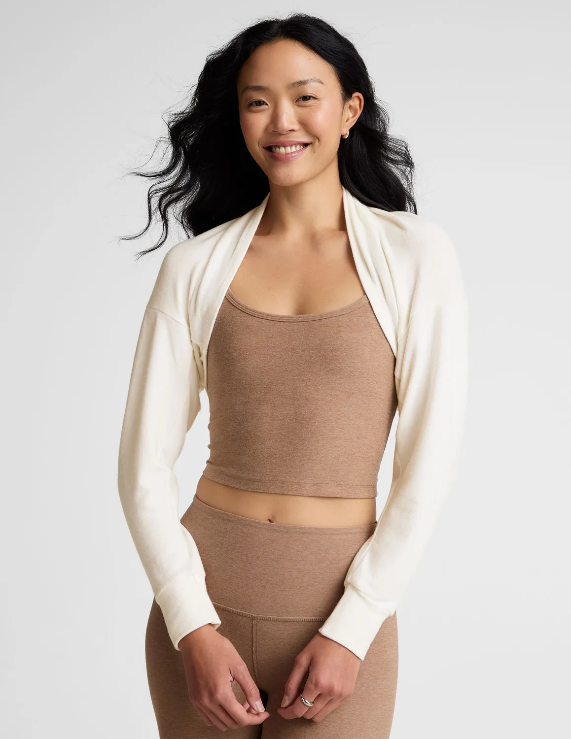 Beyond Yoga Duet 2-Way Convertible Shrug träningskofta fresh snow
