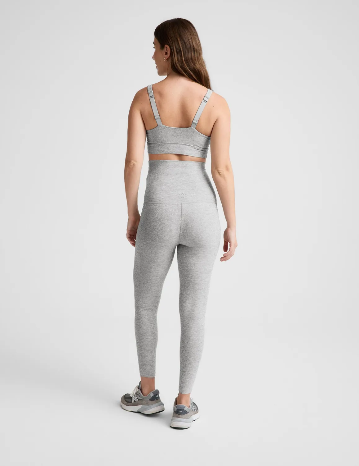 Beyond Yoga Spacedye Love the Bump Midi mammaleggings Silver Mist hög midja